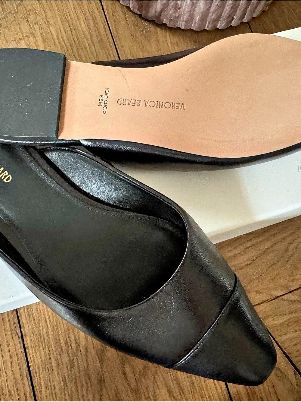 Veronica Beard Carlotta Flat Mule Black
